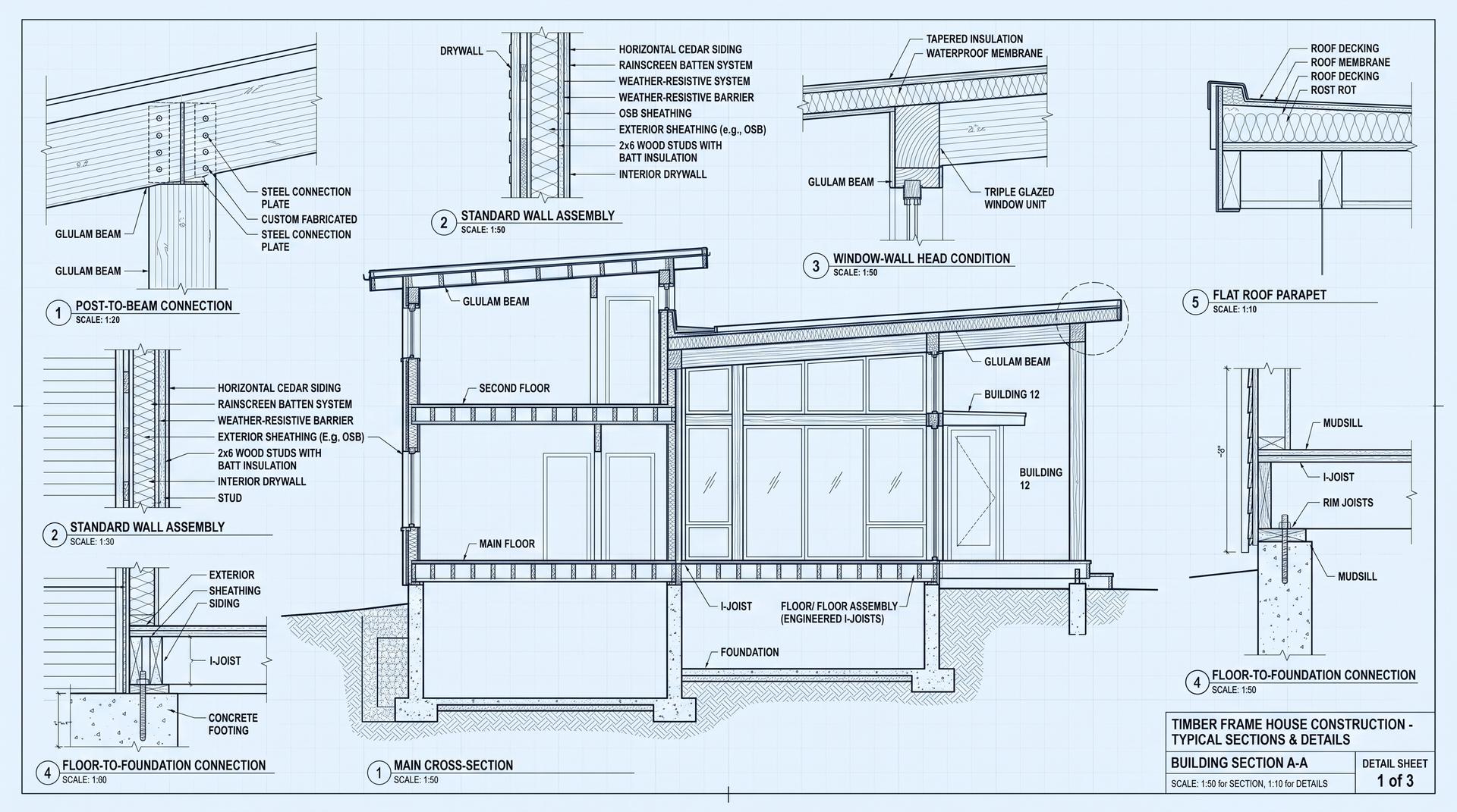 Plano 01 de Casa en la ladera